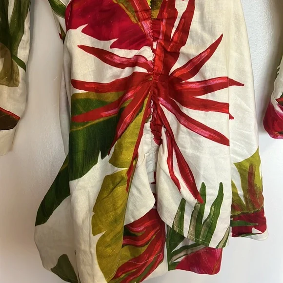 Farm Rio Spring Forest Mini Dress Spring Forest Size Small - Picture 7 of 8